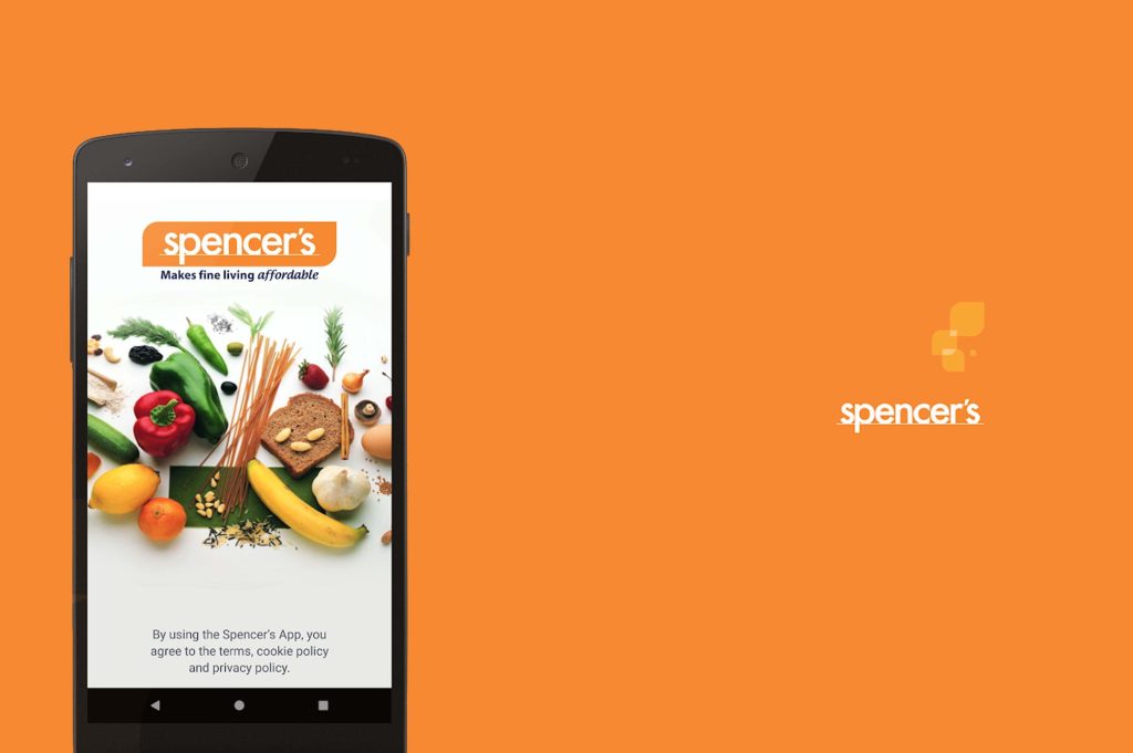 a smartphone with spencer's app opened