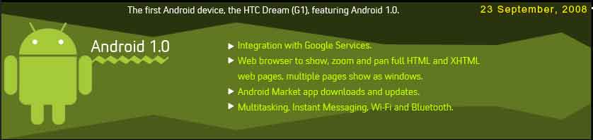 android 1.0 features