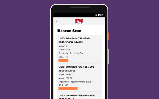 beacon scan on smartphone