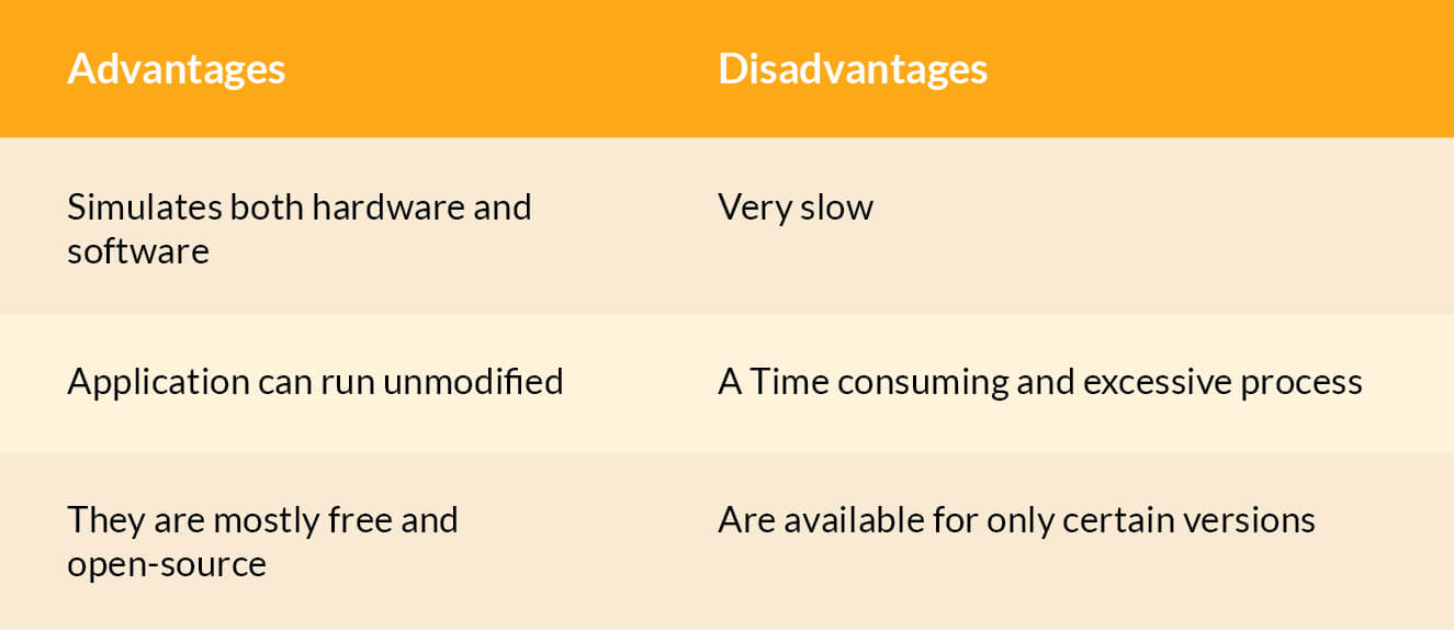 advantages of emulator