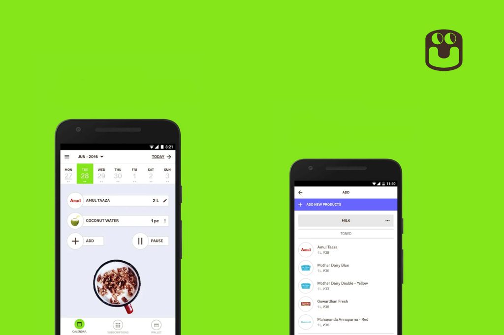 two smartphone's with super daily app is opened